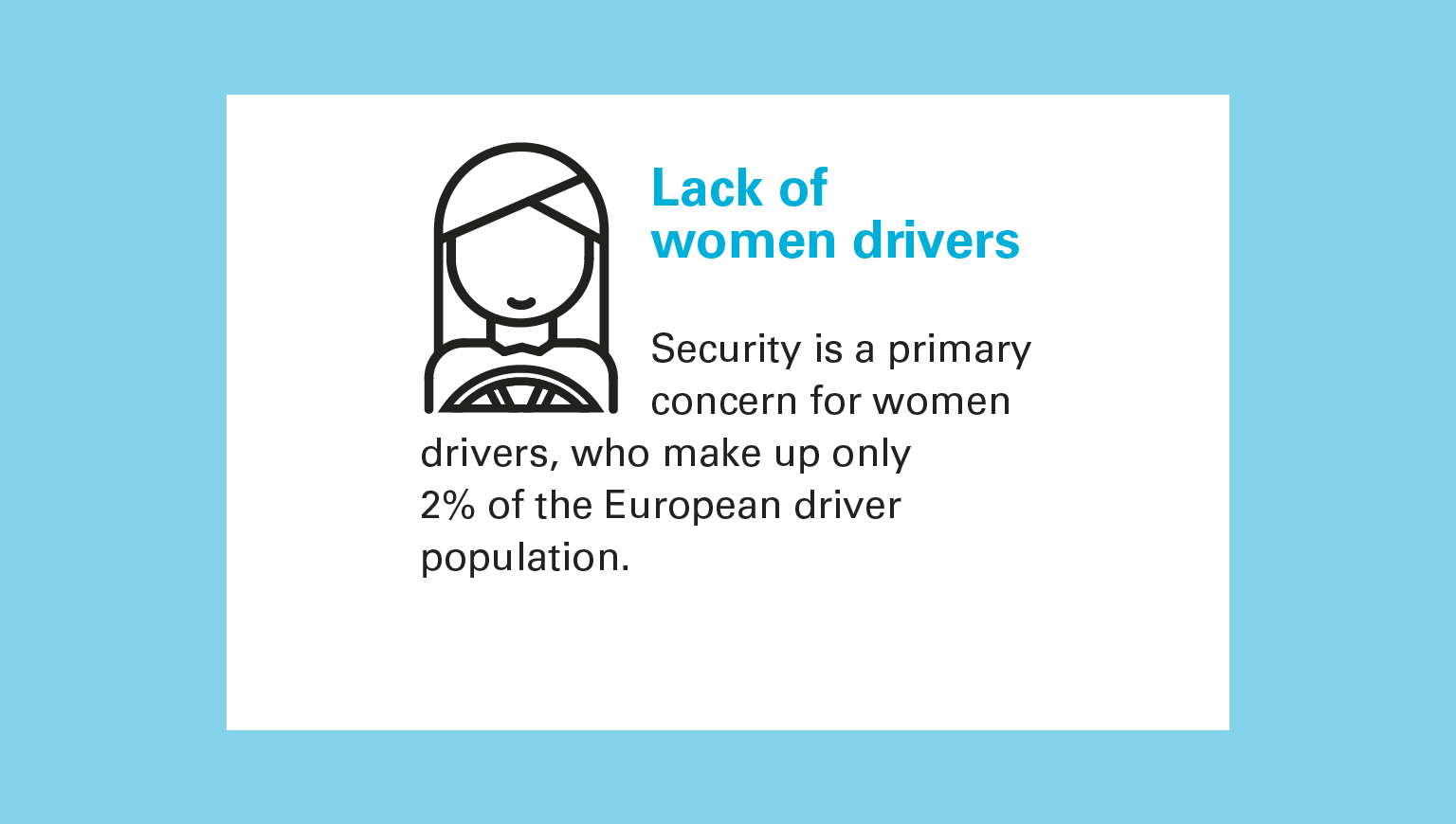 Lack of women drivers