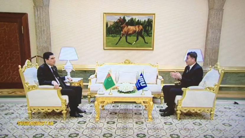 Umberto de Pretto with Turkmen President