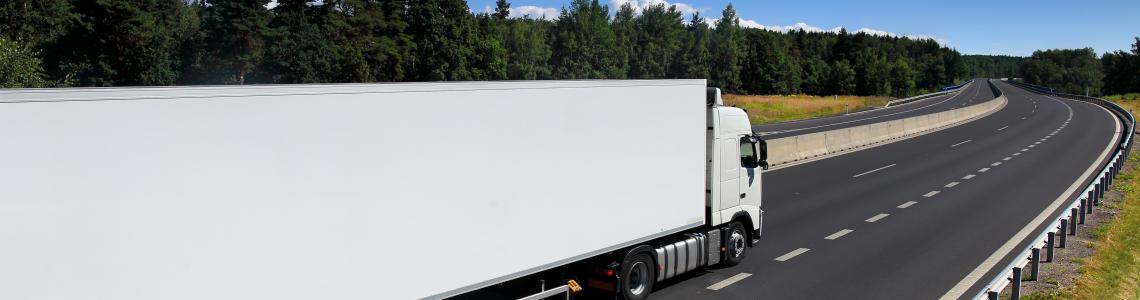 white truck on highway