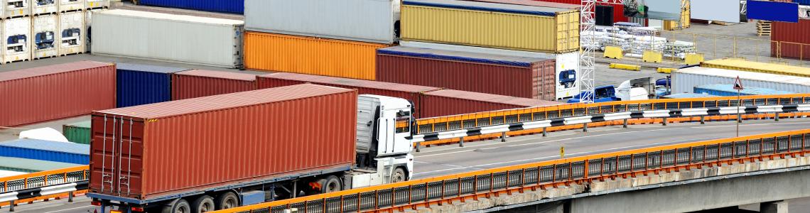 truck heading to port
