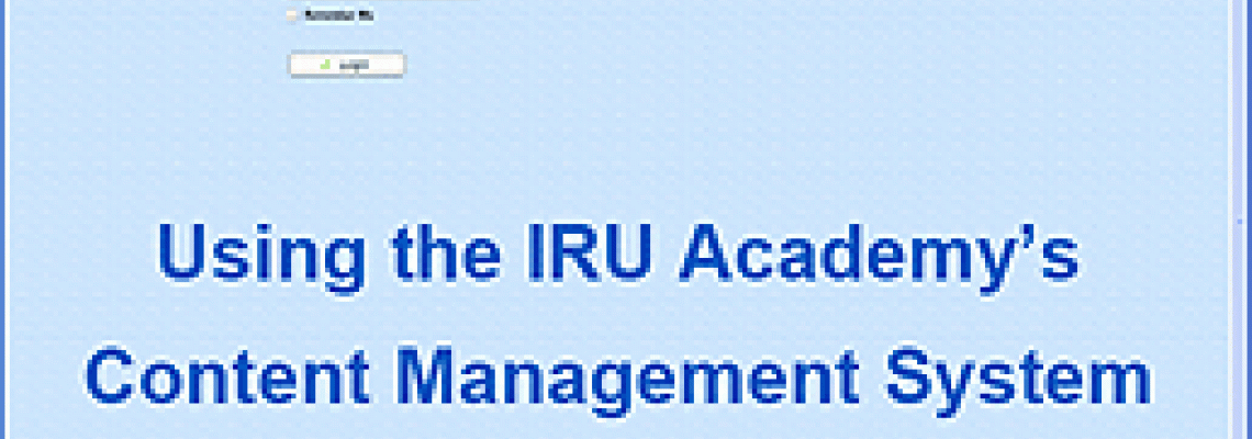 IRU Academy's Content Management System