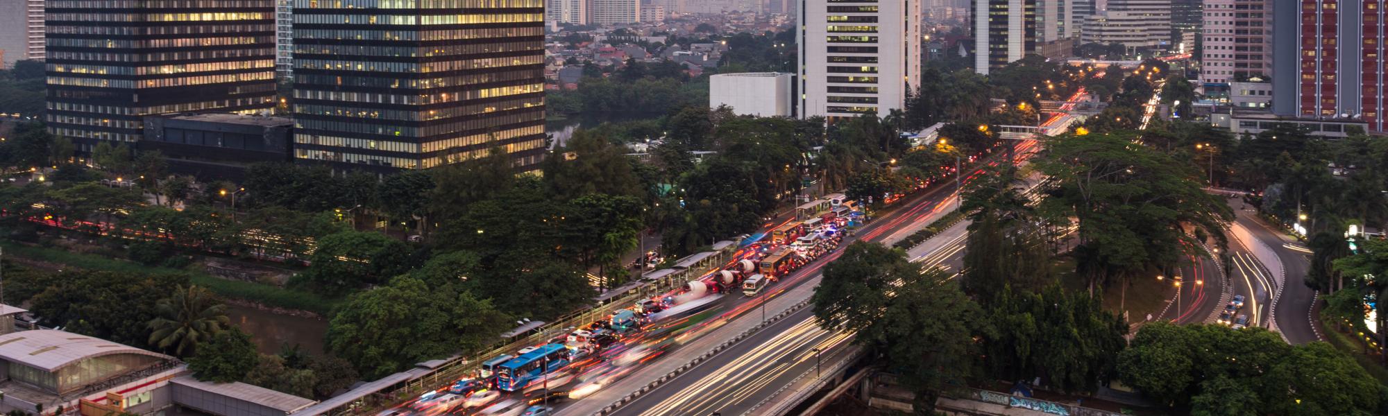 Jakarta at sunset