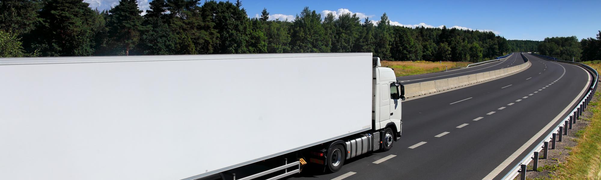 white truck on highway