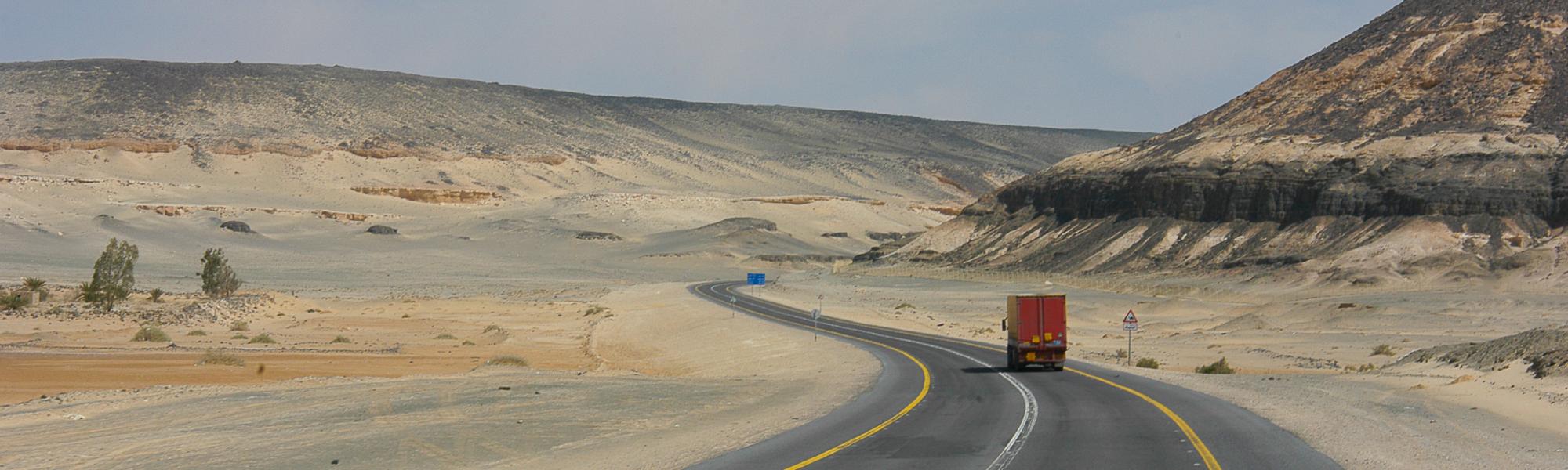 TIR truck desert