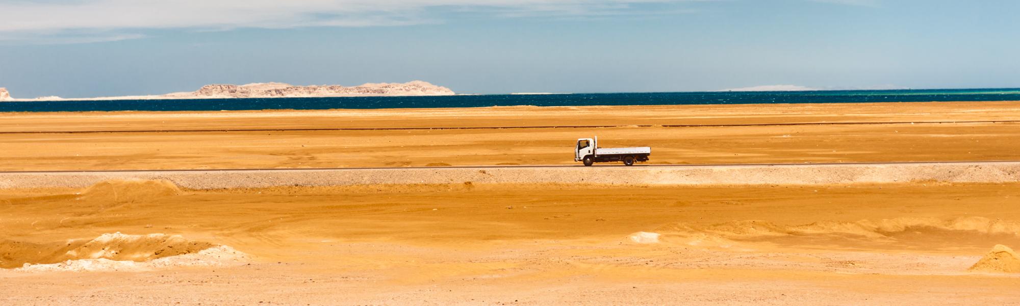 truck in desert