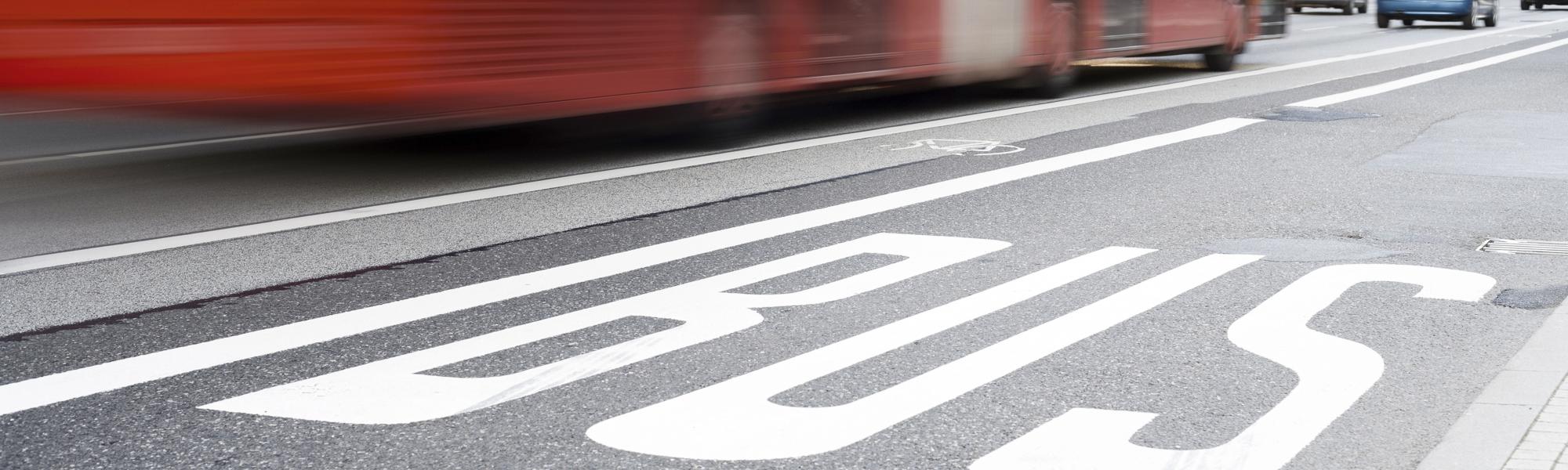 bus lanes in the city