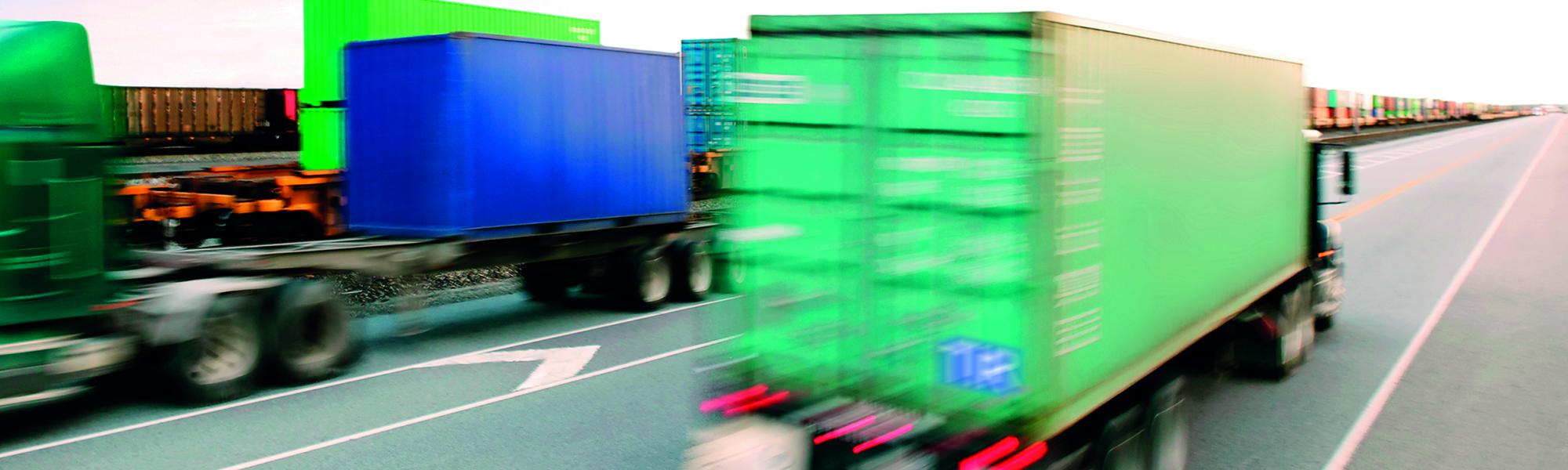 truck with TIR logo on the move