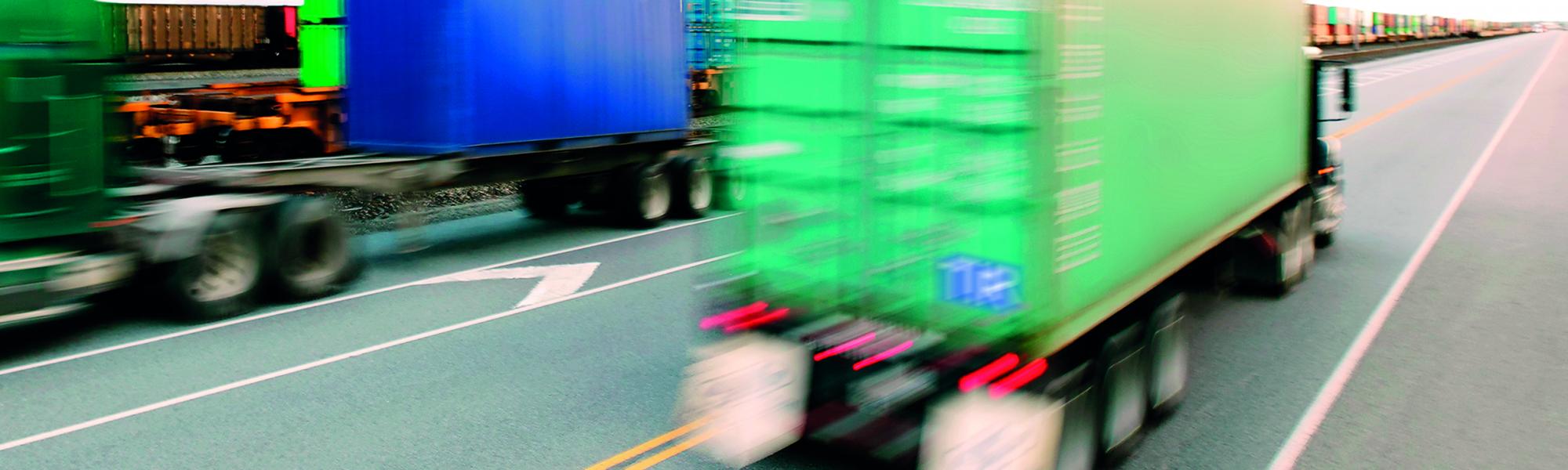 truck with TIR logo on the move