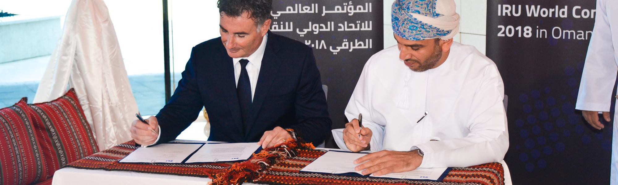 Umberto de Pretto signing agreement Oman