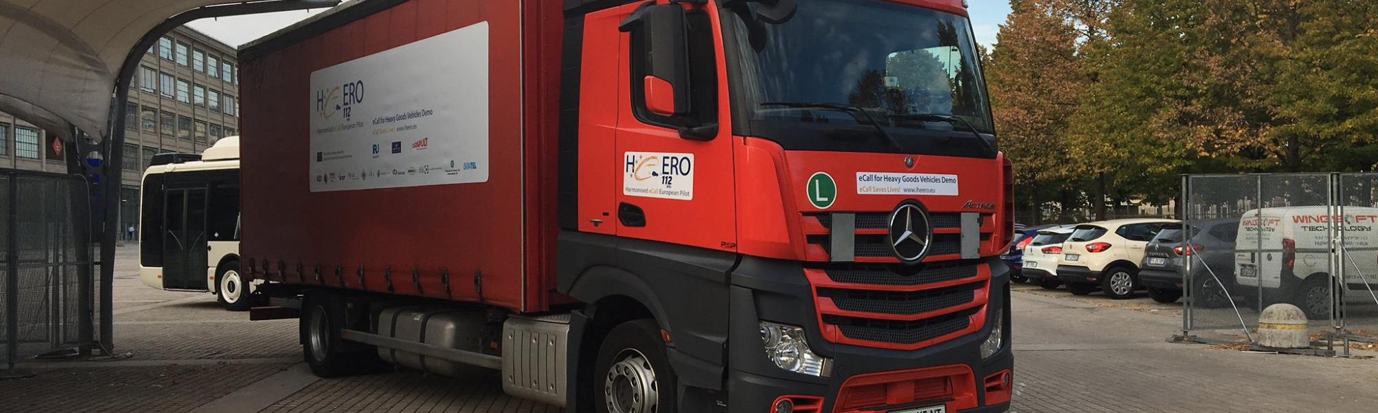 Emergency call demo truck starts tour in Turin