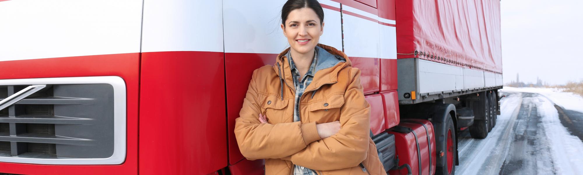 woman with truck