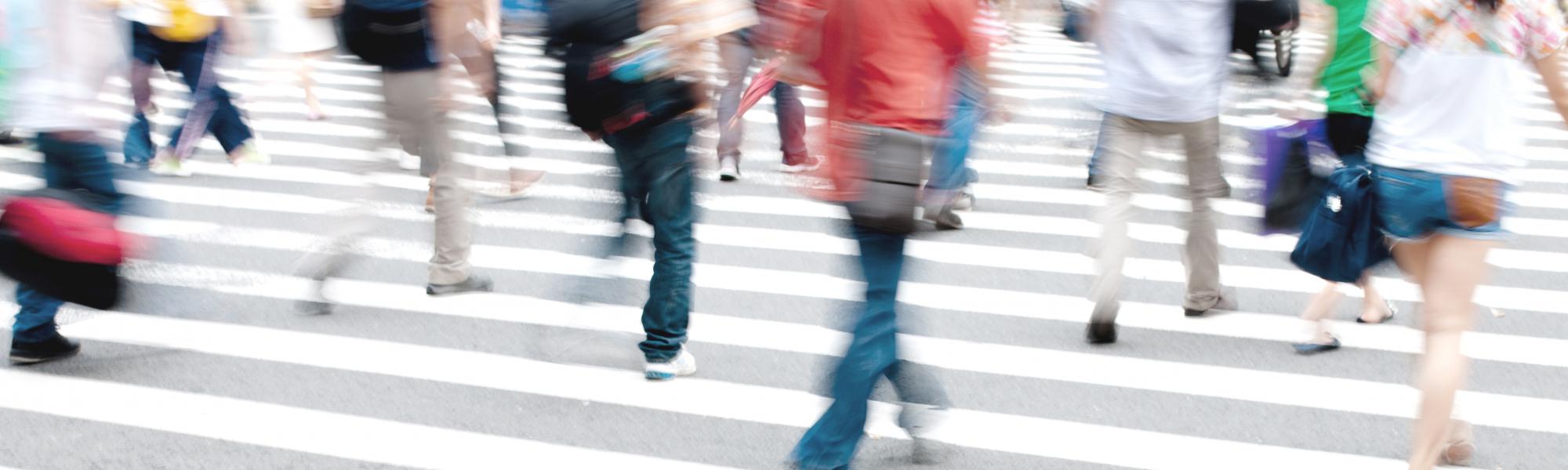 safety people crossing zebra crossing