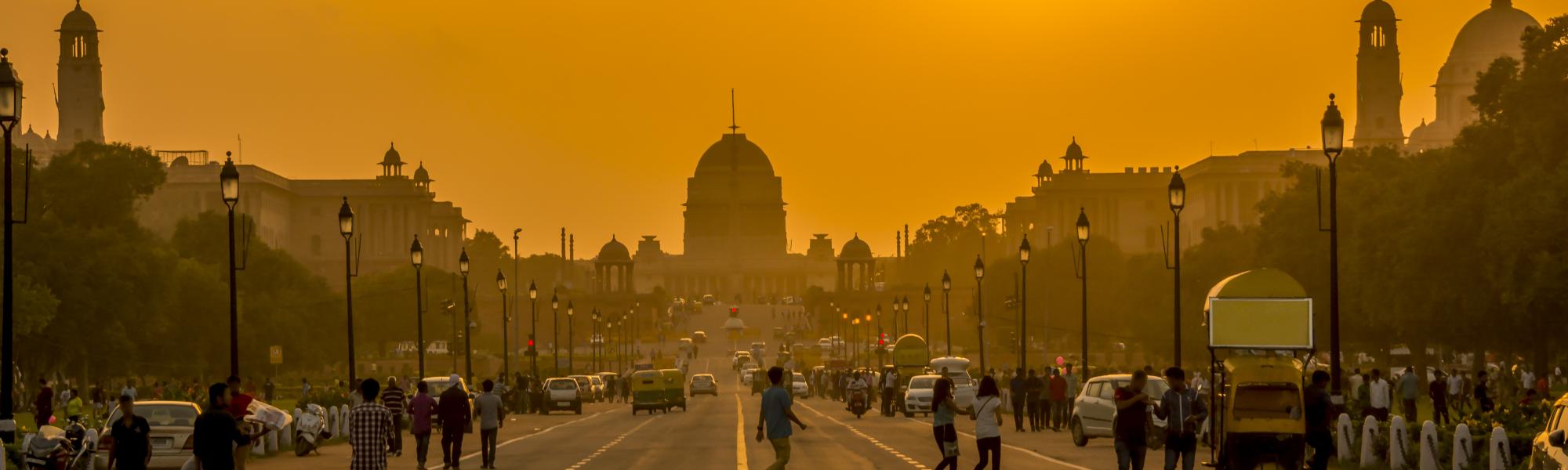 New Delhi sunset