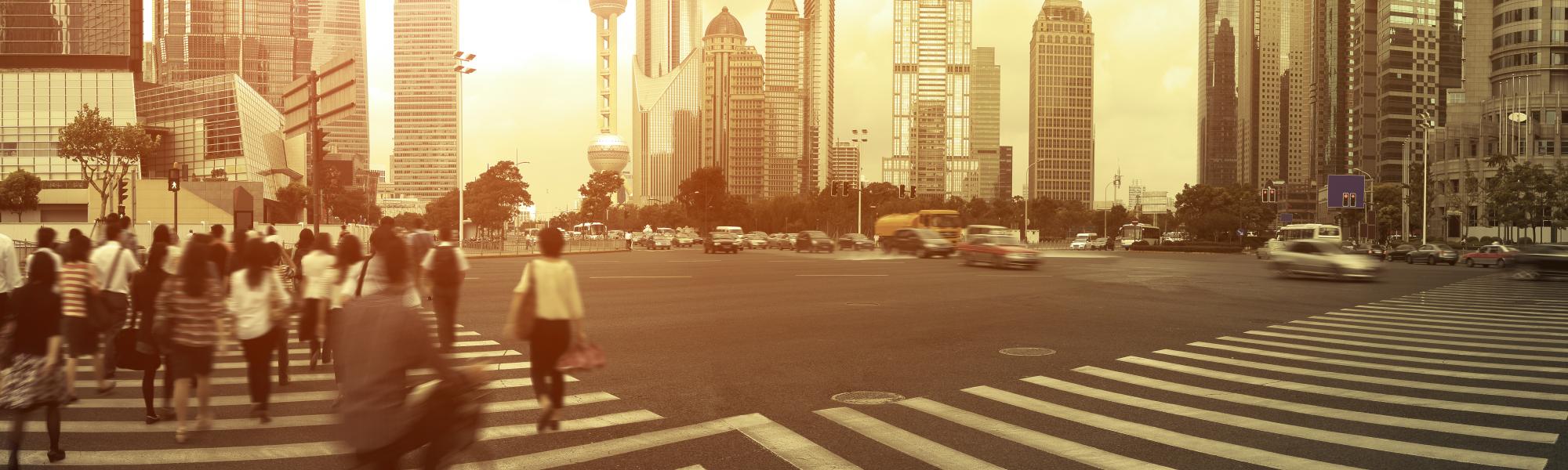 Shanghai streets and buildings