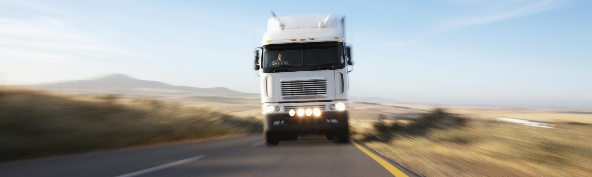 truck on road africa