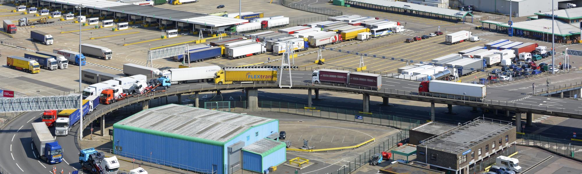 Trucks at Dover Port
