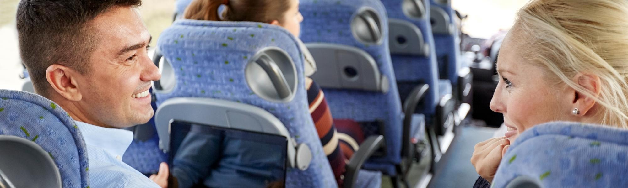 passengers sitting in a coach