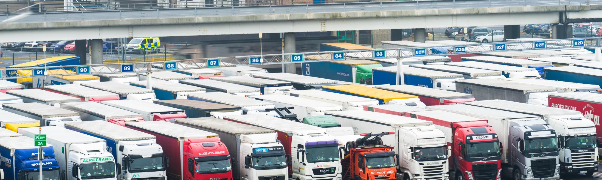 Trucks at Dover Port