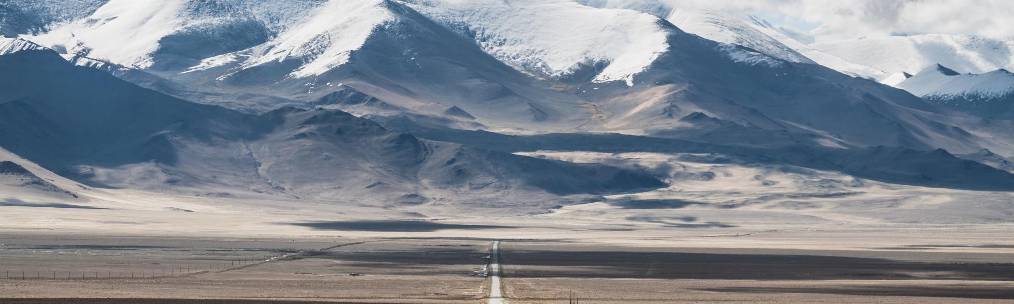 Goods transport road in East Tajikistan