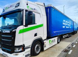 Ses&eacute;, Scania and ZEFES kick off first electric duo-trailer test in Spain
