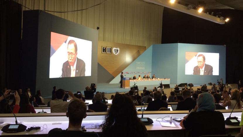 Ban Ki Moon addressing mayors