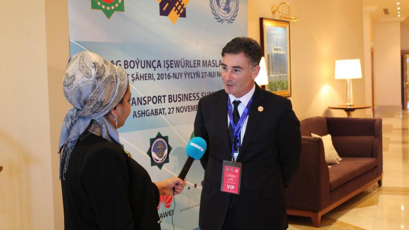 Umberto de Pretto at Ashgabat Business transport summit