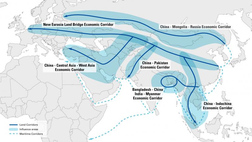 Major Belt & Road trade routes