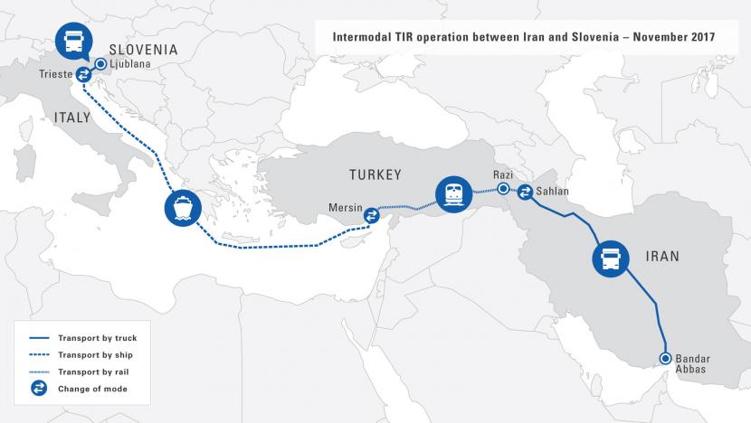 First TIR intermodal operation 