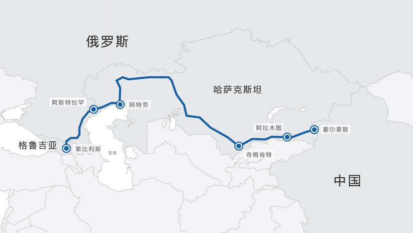 从中国途径哈萨克斯坦和俄罗斯前往格鲁吉亚的首批TIR车辆