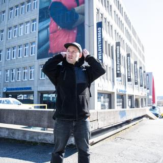 David Couliau outside IRU headquarters Geneva