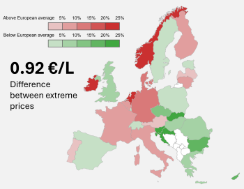 Fuel prices discrepancies in Europe