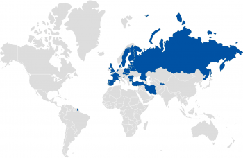 Sweden goes paperless with e-CMR - Map of contracting parties